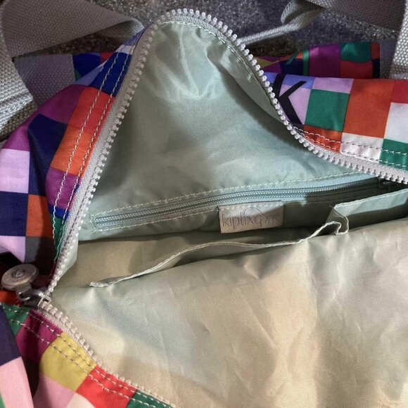 Kipling Large Duffle Bag Gym Travel Luggage Carry On Multi Color - Picture 2 of 2